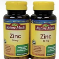 2 Bottles Of Nature Made Zinc Supplements 30 MG 100ct Each Sealed, ExpiresNOV/26