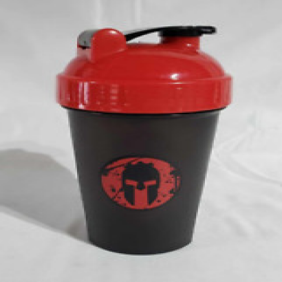 Perfect Shaker BPA Free 12 oz black & Red Spartan bottle NEW blender cup