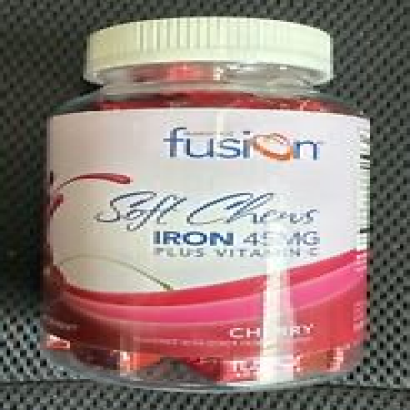 Bariatric Fusion Soft Chew Iron 45MG + Vitamin C - Cherry Flavored - Exp 5/25