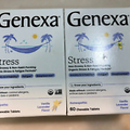 2 Genexa Stress Anxiety Fatigue Sleep Chewable 120 Tablets Exp 4/25