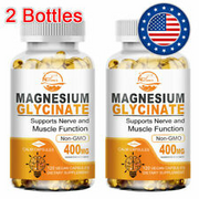 Magnesium Glycinate 400mg High Absorption Magnesium Reduce Stress 2 x 120Pills