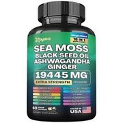 Zoyava Sea Moss Supplement-19,445MG,15+ Super Ingredients, High Potency, 60 Caps