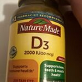 Nature Made vitamin D3, 2000 IU Support immune Health 220 Tablet Exp 11/25 A2
