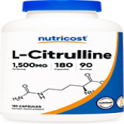L-Citrulline 1500Mg, 180 Capsules - 750Mg per Capsule, Gluten Free, Non-Gmo, Pac