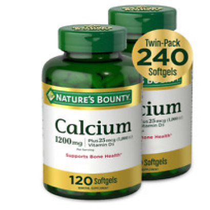 Nature's Bounty Calcium Plus 1000 IU Vitamin D3, Immune Support& Bone Health 240