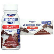 Equate Nutritional Shake Plus Chocolate 8 Fl Oz 24 Count Meal Replacement Shake