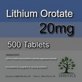 Lithium Orotate 20mg Vegetarian Healthy Mood Behavior Memory x 500 Tablets
