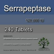 Serrapeptase Enzyme 125,000IU High Potency x 240 Tablets