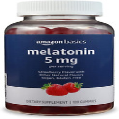 Melatonin 5Mg, 120 Gummies (2 per Serving), Strawberry (Previously Solimo)