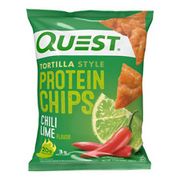 Tortilla Style Protein Chips, Chili Lime, Baked, 1.1 Oz, Pack of 12