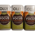 3x OLLY Plant Powered Focus Caps 30 Day Supply Ginseng, Gota Kola Lemon Balm