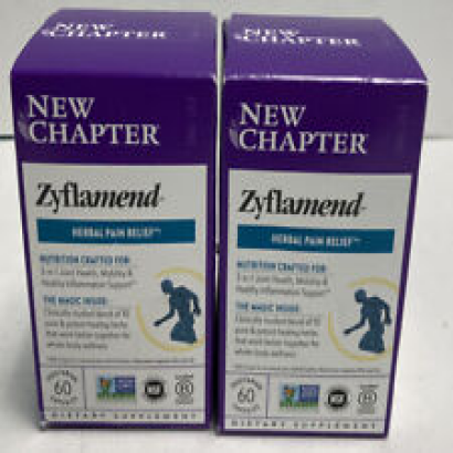 New Chapter Zyflamend {Herbal Pain Relif} 60 Veg LOT OF 2#0746