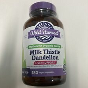 Oregon’s Wild Harvest Milk Thistle Dandelion Liver Support Exp26 180ct #6106