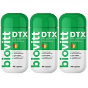 3X Biovitt DTX Detox Cleanse Intestines Bright Natural Extracts [3X30 Capsule]
