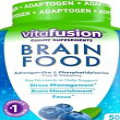 Vitafusion Brain Food Gummy  Supplement, Blueberry, 50 Ct Stress & Brain, Focus