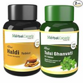 Haldi (100 Tablets) + Tulsi Ghan Vati (100 Tablets) || Healthy Combo Pack