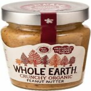 Whole Earth Organic Peanut Butter Crunchy 227 g (Pack of 6)