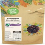 Wholefood Earth - Cranberries Sliced/Whole 2 kg | GMO Free | Vegan | Source of