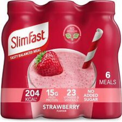 SlimFast Ready To Drink Shake, Meal Replacement Shakes Balanced Diet,  6 x 325ml