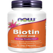 Biotin 5000 mcg 60 Veg Capsules VITAMIN H 5 mg
