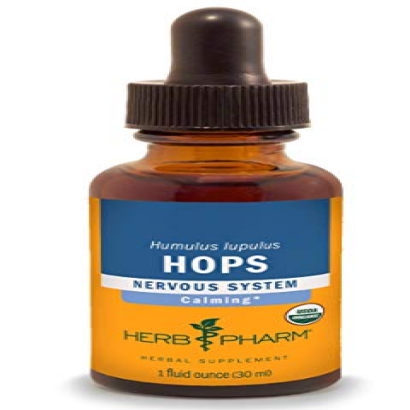 Herb Pharm Certified Organic Hops Liquid Extract for Calming Nervous System Support - 1 Ounce