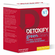 Detoxify – Green Clean Herbal Cleanse - Honey Tea Flavor – (2) x 4 oz Bottles – Herbal Detox Drink – Burdock Root Extract & Green Tea Metaboost - Plus Sticker