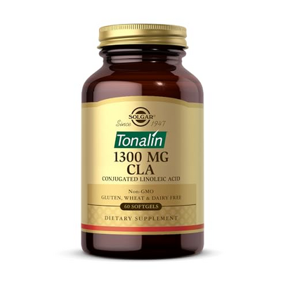 SOLGAR Tonalin CLA 1300 mg - 60 Softgels - Conjugated Linoleic Acid - Non-GMO, Gluten Free, Dairy Free - 60 Servings