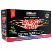 Kirkland Signature Extra Strength Energy Shot, Dietary Supplement: 48 Bottles Variety Pack of 2 Fl Oz