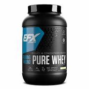 EFX Sports Training Ground Pure Whey Protein Powder | Fast Digesting Isolate & Concentrate | Muscle Growth & Recovery | 24g Protein | 32 Servings (Vanilla)