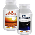 ANDREW LESSMAN A.M. Activator and P.M. Relaxation Kit 90 Capsules of Each – A.M. Activator Promotes Energy and Fat Metabolism While P.M. Relaxation Encourages a Restful Night's Sleep
