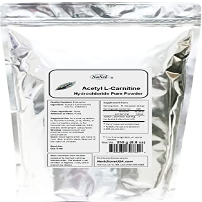 NuSci ALC Acetyl L-Carnitine HCl Powder Pure Form (250 g (8.8 oz))