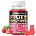 Happyummmm Creatine Monohydrate Gummies 5000mg for Men & Women, Chewables Creatine Monohydrate for Muscle Strength, Muscle Builder, Energy Boost, Pre-Workout Supplement(90 Count)-Strawberry+ Pineapple