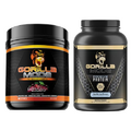 Gorilla Mode Pre Workout (Cherry) + Premium Whey Protein (Vanilla) - Comprehensive Stack for Fueling Maximum Workout Results