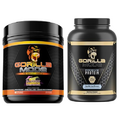 Gorilla Mode Pre Workout (BlackBerry Lemonade) + Premium Whey Protein (Vanilla) - Comprehensive Stack for Fueling Maximum Workout Results