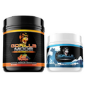 Gorilla Mode Pre Workout (Fruit Punch) + HydroPrime Glycerol Pre Workout - Comprehensive Stack for Hyper-Hydration, Pump, Power, Endurance, and Thermoregulation