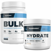Transparent Labs Bulk Pre Workout Powder for Muscle Building & Strength 30 Servings, Blue Raspberry & Hydrate Electrolytes Powder with Coconut Water, Taurine, & Potassium 40 Servings, Peach Mango