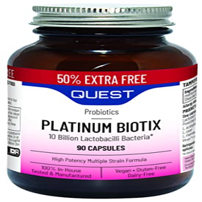 Quest Platinum Biotix 90 Capsules (Pack of 4)