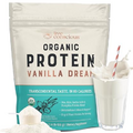Live Conscious Organic Pea Protein Powder - Vanilla Dream Flavor | Plant-Based Vegan Protein Blend - Pea, Brown Rice, Pumpkin, Sacha Inchi | 20 Servings 18.2 oz