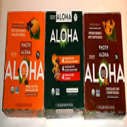 (36) ALOHA vegan PROTEIN BARS variety Peanut Butter Chocolate Chip + others
