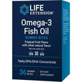 Life Extension Omega-3 Fish Oil Gummy Bites - Tropical Fruit 36 Gummies