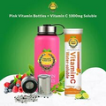 Organic Greek® Alkaline Pink Vitamin Bottles + Vitamin C 1000mg Soluble