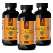 Chia Seed Oil Organic Omega 3-6-9 - Non-GMO Lose Weight - Health Hair Skin - 3B