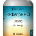 Berberine HCl 500mg Serving, 60 Capsules - Gluten Free & Non-GMO Great Price.