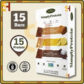 SimplyProtein Crispy Bars 15g Protein Variety Pack 1.41 oz 15  Bars - VEGAN