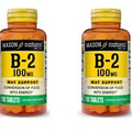 PACK 2 X 100 = 200 TABLETS VITAMIN B-2/ B 2 100 MG ENERGY healthy NERVE function