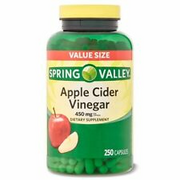 Spring Valley Apple Cider Vinegar Dietary Supplement Value Size 450 Mg 250 Count