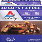 Atkins Endulge Peanut Butter Cups Pack, 26.4 Ounce Pack of 44