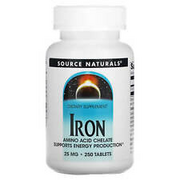 4 X Source Naturals, Iron, 25 mg, 250 Tablets