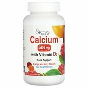 4 X Doctor's Finest, Calcium with Vitamin D3, Orange and Berry, 500 mg , 60 Gumm