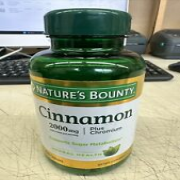 Nature’s Bounty Cinnamon plus Chromium 2000 mg 60 Caps - EXP 11/25